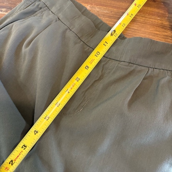 VINCE Green Pull On Drawstring Trousers Tapered Cuffed XS Olive Army Pants - Picture 9 of 12